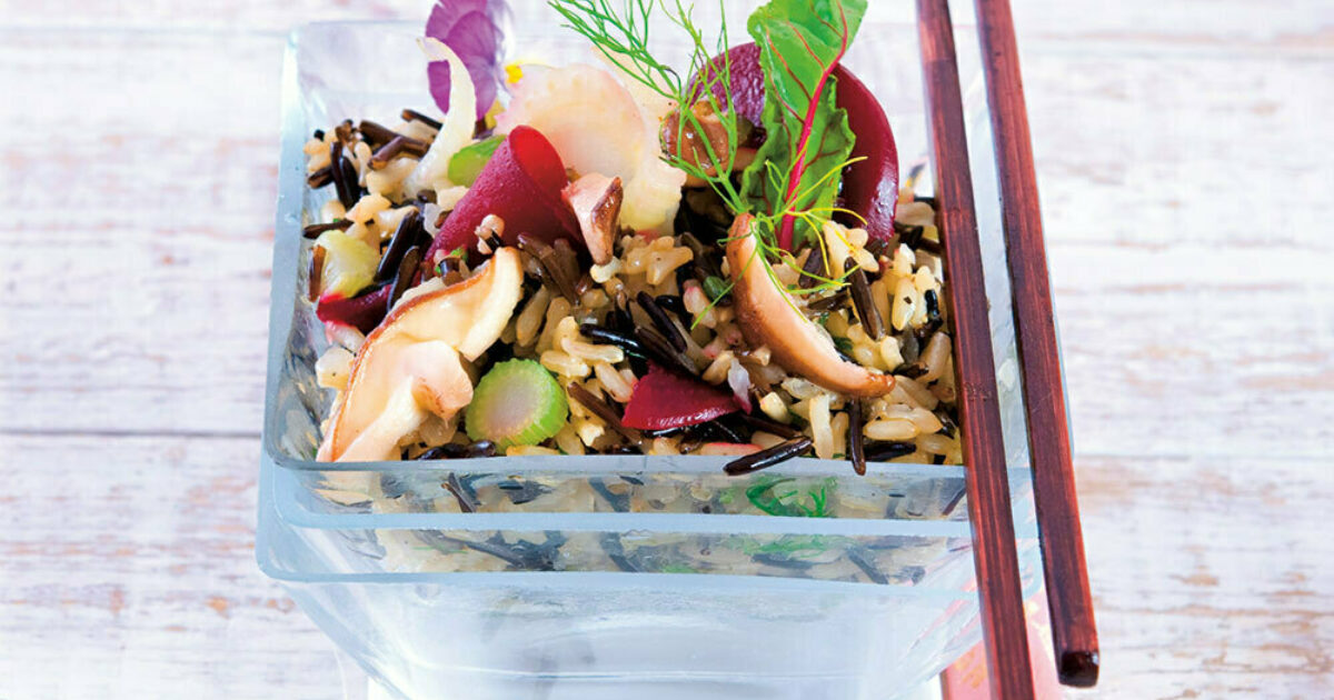 Wildreis-Salat mit Shiitake-Pilzen | Schrot&amp;Korn