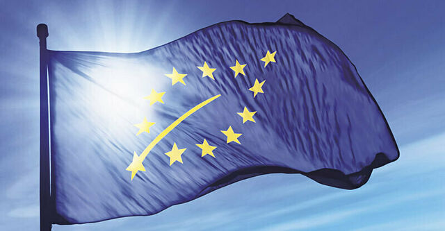 EU-Bio-Logo auf Fahne
