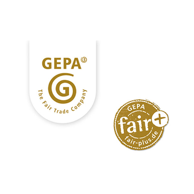 Logos von Gepa und Fair+