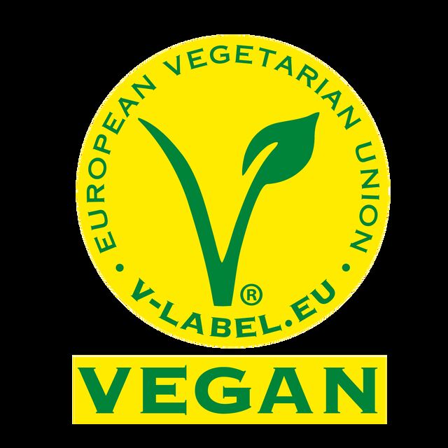 V-Label.EU: Gelbes Logo mit grüner Schrift