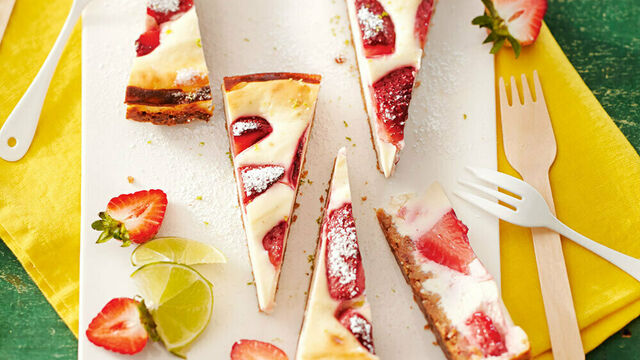 Erdbeere-Limetten-Cheese-Cake